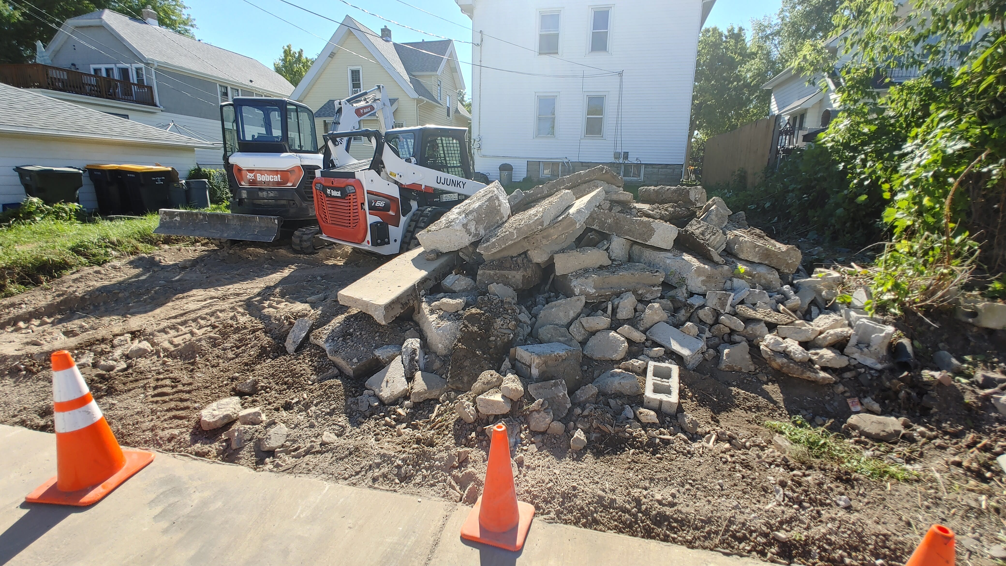 Concrete driveway demolition and tear-out in Milwaukee
